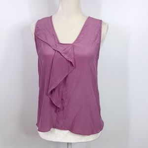 Anthropologie Maeve lilac 100% silk blouse Small
